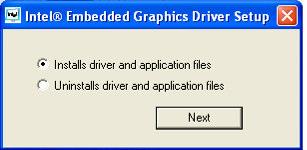 c. Select Installs driver and application files and