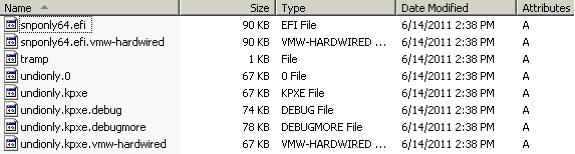 vmw-hardwired file specified as the gpxe file name on the DHCP server is included. Figure 8.