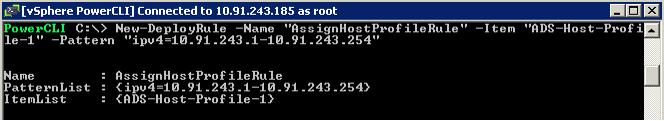Figure 19. Get-VMHostProfile In the preceding example, there is a single host profile ADS-Host-Profile-1.