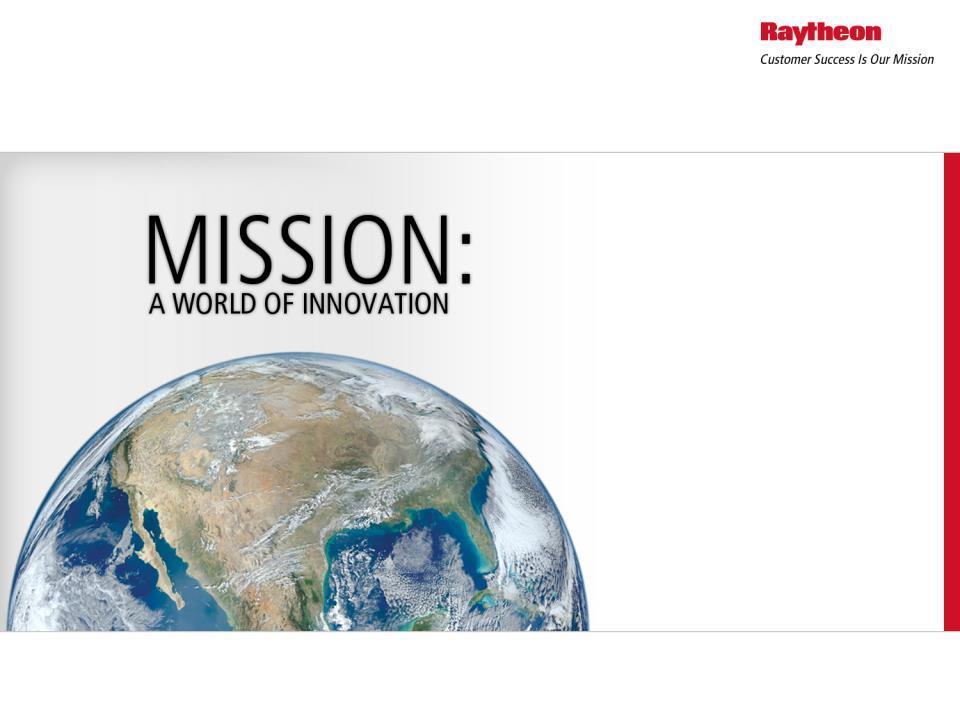 Raytheon s Strategic IT Energy and Resource Management Program 2degrees Champion Award Application February 2015.