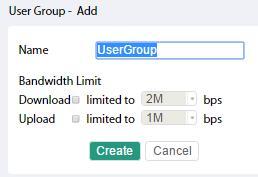 4.2Rate Limit Group Speed Limit Group: display the group name that you have set to limit the bandwidth. Add Name/MAC Address: Display the hostname, alias and MAC address of the users.