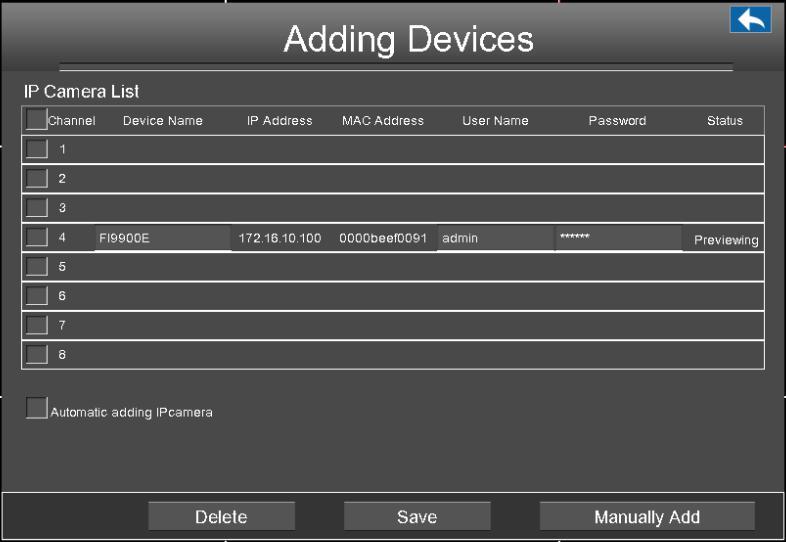 2.4.1 Adding Devices Right-click in live view mode and select Adding Devices from the Shortcut Menu, or select Menu > Adding Devices in the Menu interface. The Adding Devices interface is displayed.