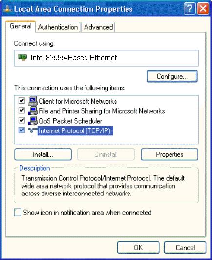 Click Network Connection and then click Properties.3. On the General tab, check out the list of installed network components. Option 1: If you have no TCP/IP Protocol, click Install.