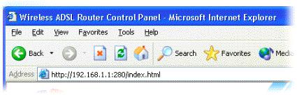 Chapter 4:Web Configuration 6. Double click on the icon, the ADSL router will open another web page with port for UPnP function. The IE address will be changed as shown as the graphic. http://192.168.