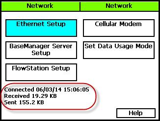 Network: This field shows the status of the network connection. IP: This field shows the IP address assigned to the cell modem.
