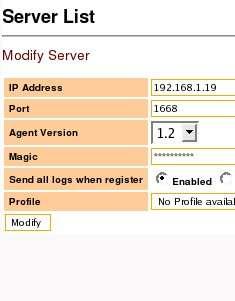 Port number is usually 1668 (check the ACTAtek Agent Configuration for the port number) Magic (default magic code is: actatek123) Send all logs when registered should be Enabled Click Modify Step 3.