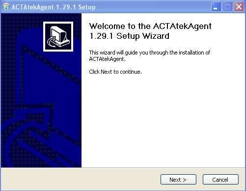 1.2. Installing the ACTAtek Agent 1.