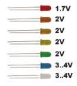 Never connect leds in parallel How to Calculate the series resistor: Example: