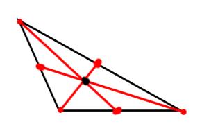 Def: The centroid of a triangle is the point in which its medians are concurrent. Theorem 72: The lines containing the altitudes of a triangle are concurrent.