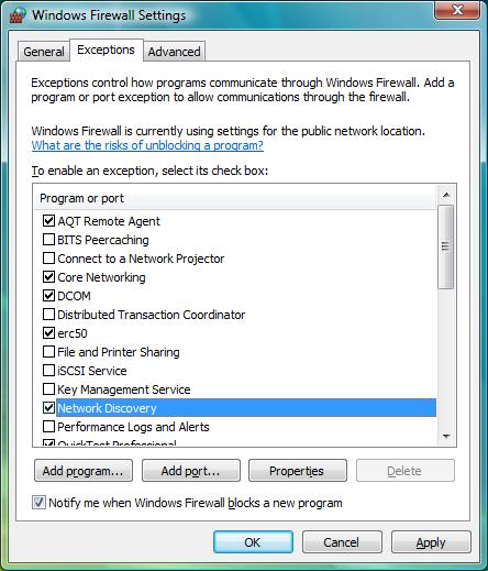 Windows Vista Firewall Setting (1) Select Control Panel from the Windows Start menu.