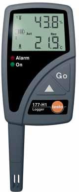 testo 177-H1 4 channel humidity/temperature logger with internal sensors and external probe socket 11 Parameters Humidity/Temperature/ Dew point Sensors Humidity sensor/ NTC (internal) NTC (external)