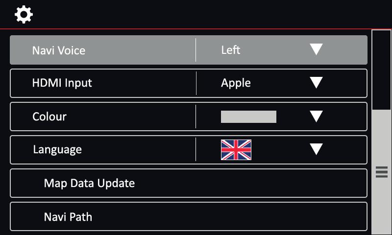 QUICK START GUIDE 4. Scroll down to Language and select the required language. 5. Scroll up and select Media In and ensure Adaptiv is selected from the drop down menu.