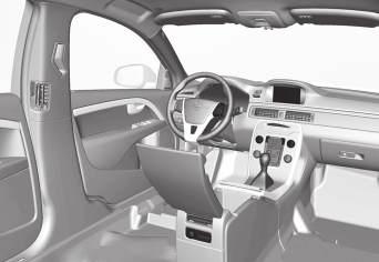 Functions can be controlled via buttons in the steering wheel, in the centre console below the screen or via a remote control* (p. 68).