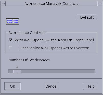 FIGURE 3 9 Workspace Manager Main Screen Starting Workspace Manager You can start the Workspace Manager either from the Workspace Menu or at the command line.