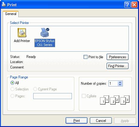 START PRINTING Click My Computer icon on the desktop screen, select Control Panel, select Printers and Faxes, then you