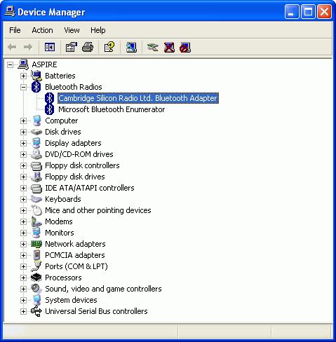 UPDATE BLUETOOTH DRIVER NOTE : Read this section only if you are using Windows XP SP1 (or later releases). Skip otherwises.