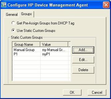 Open the Windows Control Panel and double-click HPDM Agent. You will see the following dialog. There are two tabs in this dialog.