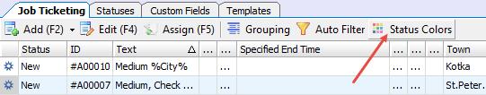 In the Job Ticket Template dialog box, fill in the desired fields, and click OK.
