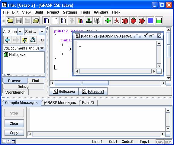 2.3 Creating a New File Getting Started (v1.8.6) To create a new Java file within the Desktop, click on File New File Java.