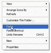 Go back and open the upload folder. Put your cursor anywhere in the white space where the file names are listed.