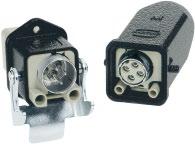 Quintax 3 A 50 V 10 A 4 contacts + shielding + 2 power contacts suitable in Han 3 A metric hoods and housings