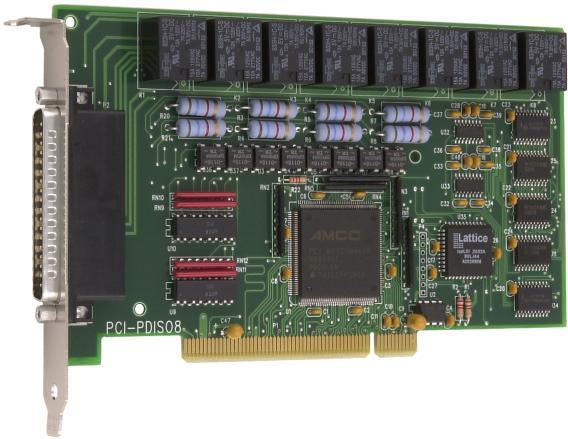 The PCI-PDISO8 is shipped with a protective plate covering some components.