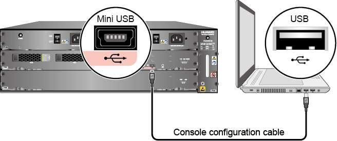 2 Hardware Installation Figure 2-43 Connecting the console cable to the USG Step 3 Remove the temporary labels on the cable and attach new labels 2 cm away from the connectors.