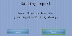 User Guide PAGE 103 4.4.9. Import and Export Configurations of the digital video recorder can be exported to an USB flash device for backup purpose, or to copy the settings to another video recorder.