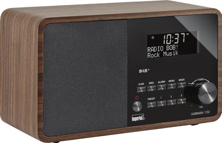 DAB+ radios IMPERIAL DABMAN 100 DAB+ and FM radio featuring alarm clock mode and many more functions with remote