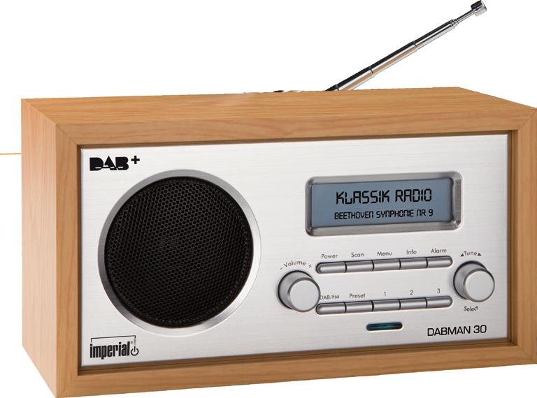 for 10 DAB+/FM stations USB port suitable for charging purposes and software update 1x Audio in / AUX in 1x USB 2.