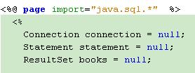 JDBC Components Major objects involved: Connection: represents connection to a database through a server Statement: represents SQL statement executed on database via that connection ResultSet: