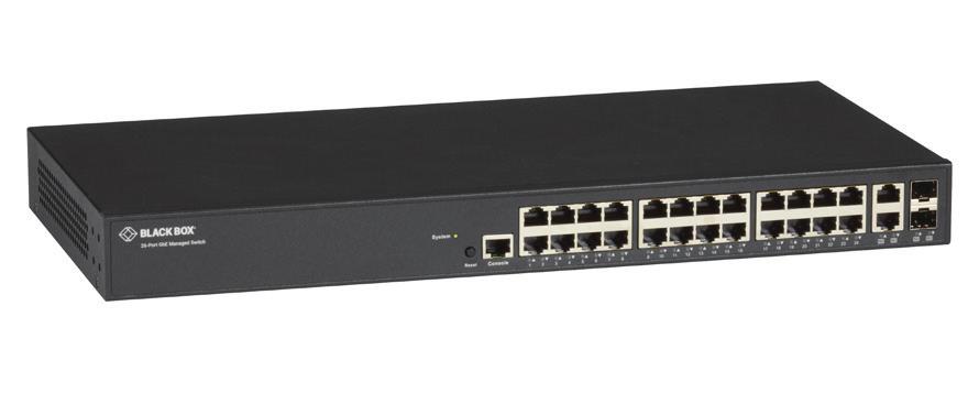 LGB1110A has (8) RJ-45 (10/100/1000 Mbps) ports, (2) dual-media ports, each consisting of (1) RJ-45 (100/1000 Mbps) and (1) SFP; and (1) RJ-45 (serial console connection) port.