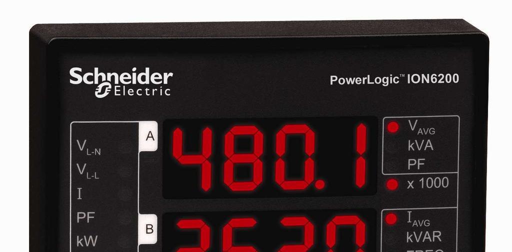 PowerLogic ION6200 power and energy meter Cost-effective, compact and versatile meter with LED display,