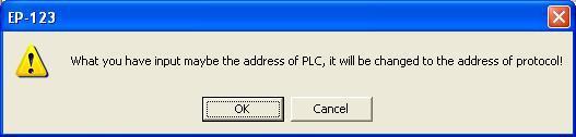 PLC address and the corresponding protocol address for example the following table: Corresponding protocol Command Examples of PLC address Coil Status 00001~00010 00000~00009 Input state 10001~10010