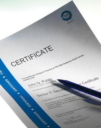 Our personnel certificates provide our customers with greater market opportunity.