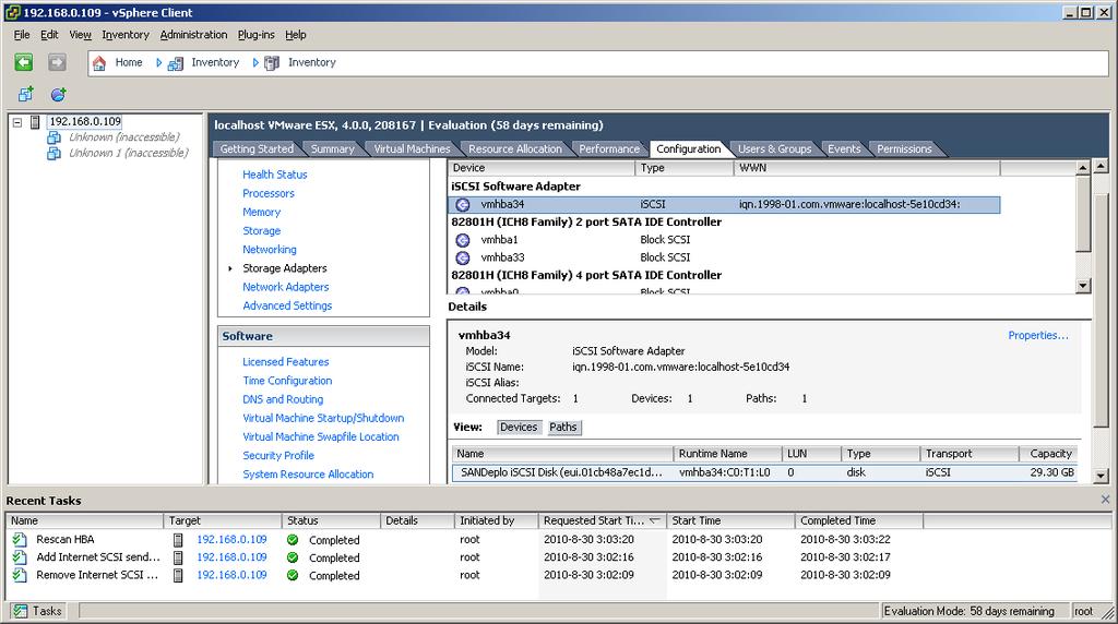 Now, the iscsi configuration is completed.