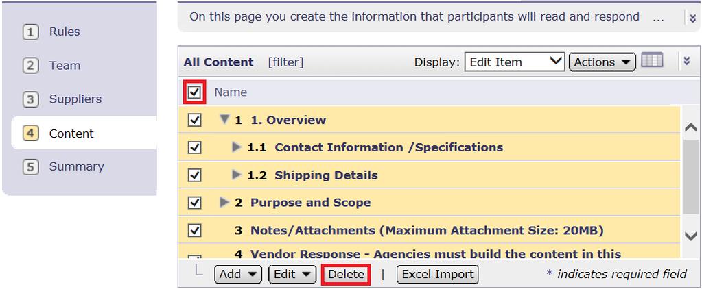 Predecessor Projects A predecessor project could be a prior equote with similar scope, this is an optional field located on the Create Sourcing Project page.