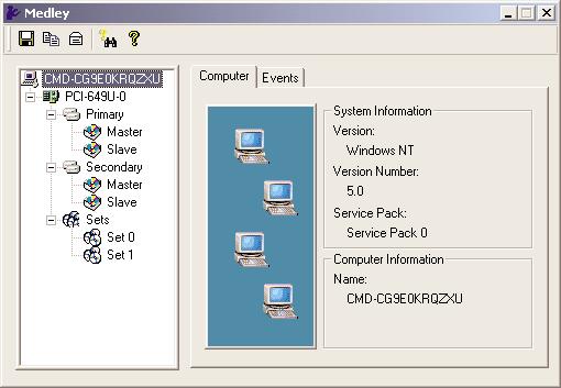 6. USING CMD MEDLEY GUI Overview The CMD Medley GUI provides the ability to Remove a member of a Mirrored or Mirrored-Striped RAID set; Rebuild a Mirrored RAID set; use Spare Disk Drives to