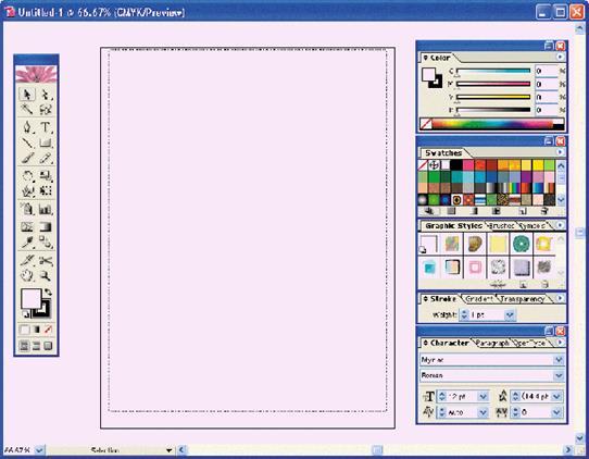 Title Bar Window Elements Scroll bar Toolbox Artboard Palettes