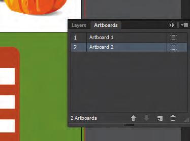 Notice the arrows to the right and left of the Artboard Navigation menu. You can use these to navigate to the first ( ), previous ( ), next ( ), and last ( ) artboards.