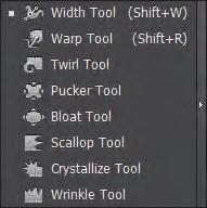 tool (Shift+B) Rotate tool (R) Width tool (Shift+W) Shape Builder tool (Shift+M) Mesh tool (U)