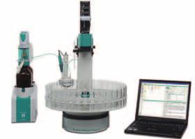 Automated titration system for up to 28 samples (MATi 07) Fully automated system for the performance of potentiometric titrations such as acid/base, Redox and classic halogenide titration in series