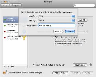 Setting Up a PPTP VPN Connection on Mac OS X Leopard (10.5) Click here for a list of related topics.