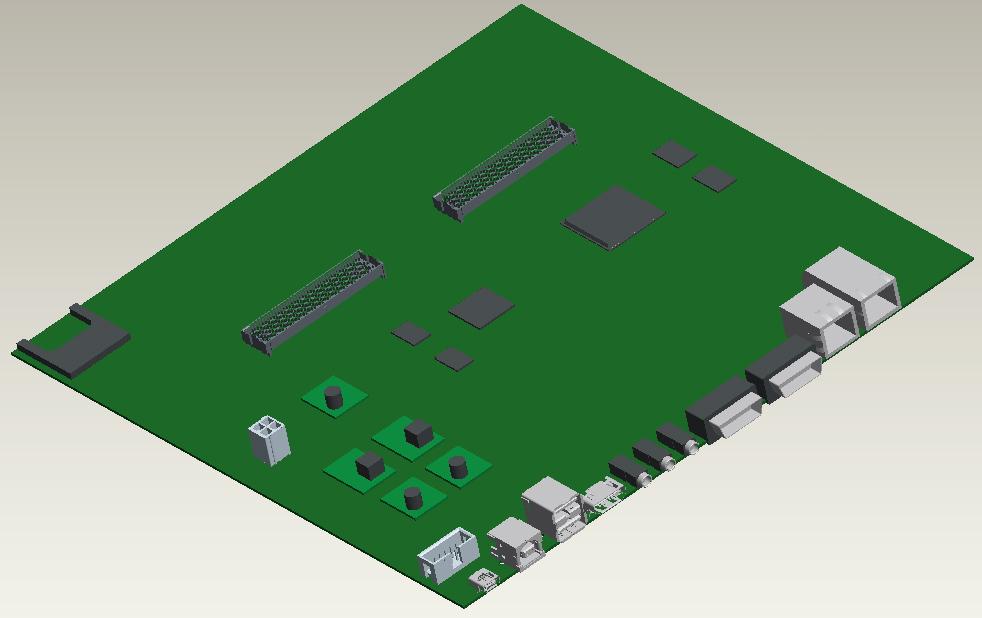 The PCB FMC Connectors Spartan-6 and DDR3 SDRAM ARM
