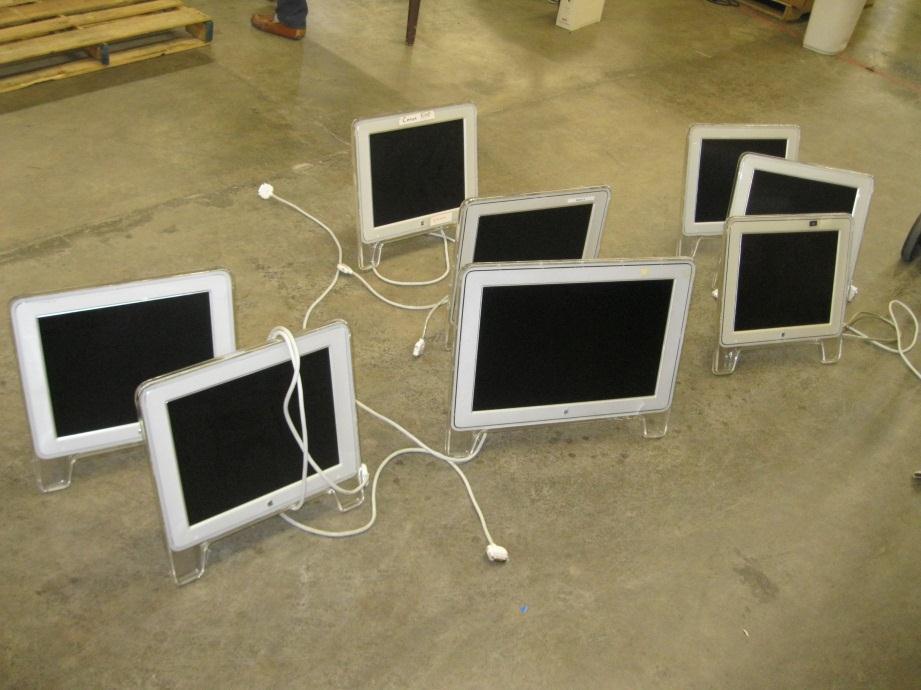 105 Set of 8 Mac monitors