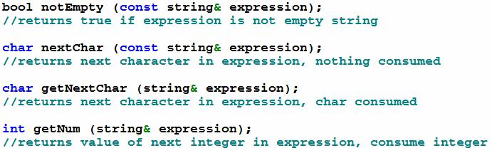10.6 In what follows, we ll assume that the expression is a string pointed to by a pointer expression.