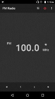 Radio Options Click to add to Favorite Radio Stations Scan FM Radio as Background Click on the Home key to move the FM Radio to