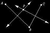 Construction 11 Given three non-collinear points, construct the circle that includes all three points. 1. Begin with points A, B, and C.
