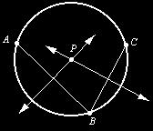 (Refer to the perpendicular bisector construction.