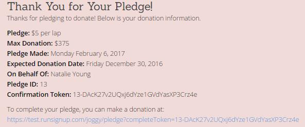 P a g e 41 The pledge link will als be emailed t the pledger and they can access it directly frm their RunSignUp prfile under My Pledges in the Financial Links sectin.